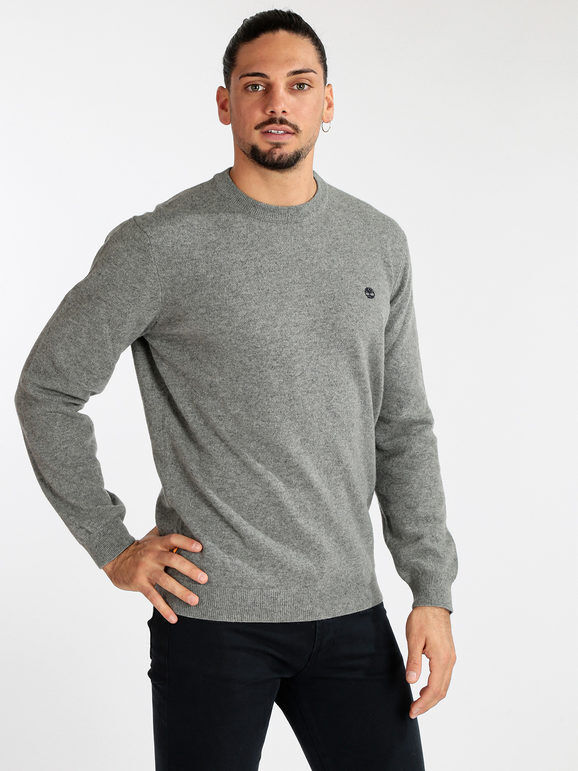 Timberland Maglione girocollo uomo in lana Pullover uomo Grigio taglia M