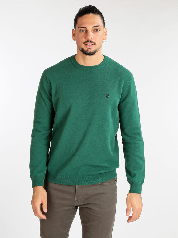 Timberland Maglione girocollo uomo in lana Maglioni uomo Verde taglia XXL