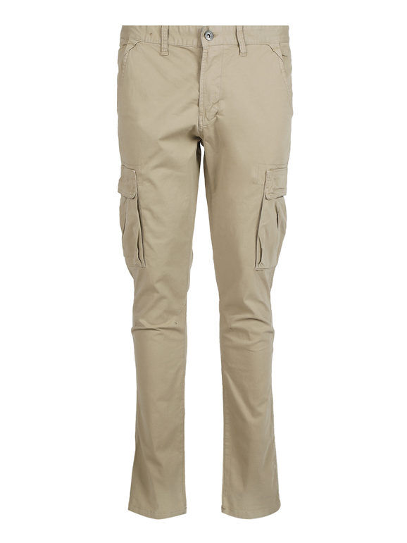 j.sette Pantaloni cargo da uomo in cotone taglie grandi Pantaloni Casual uomo Beige taglia 48