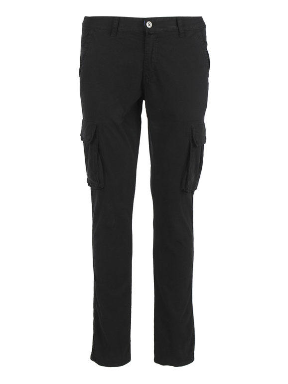 j.sette Pantaloni cargo da uomo in cotone Pantaloni Casual uomo Nero taglia 48