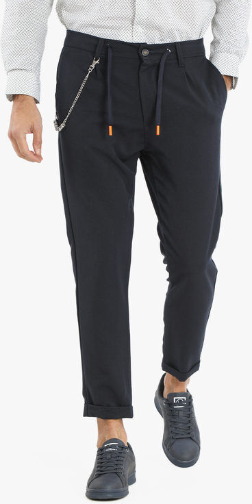 X-Cape Pantaloni casual da uomo con catena Pantaloni Casual uomo Blu taglia 52