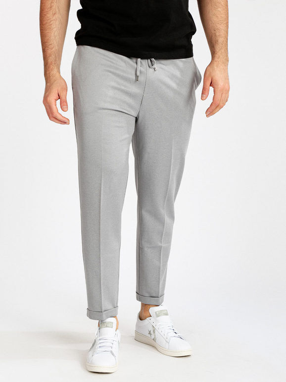 Coveri Pantaloni casual uomo con risvolto Pantaloni Casual uomo Grigio taglia M