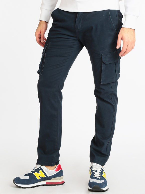 Johnny Looper Pantaloni da uomo con tasconi Pantaloni Casual uomo Blu taglia 48