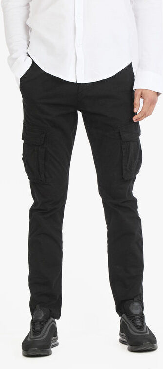 X-Feel Pantaloni da uomo in cotone con tasconi Pantaloni Casual uomo Nero taglia 48