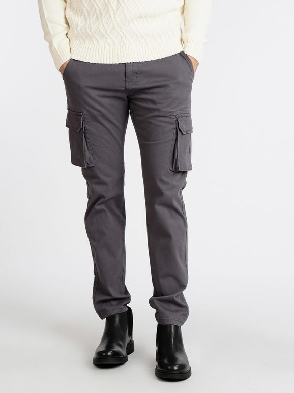 Coveri Pantaloni da uomo modello cargo Pantaloni Casual uomo Grigio taglia 52