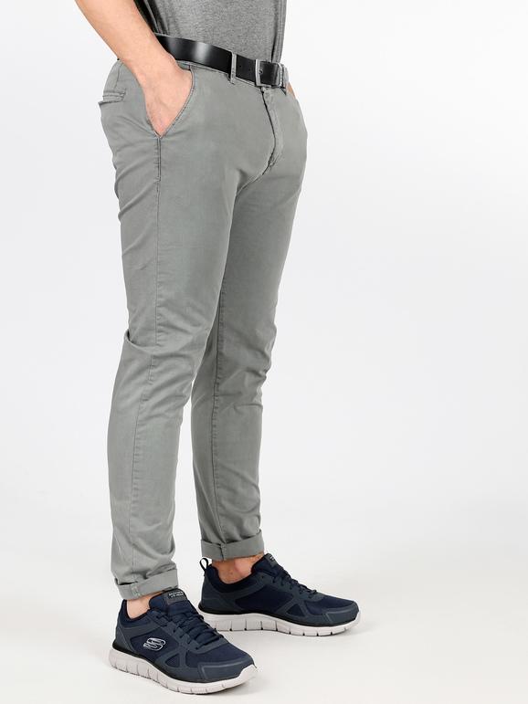 Tony Backer Pantaloni in cotone regular fit Pantaloni Casual uomo Grigio taglia 28