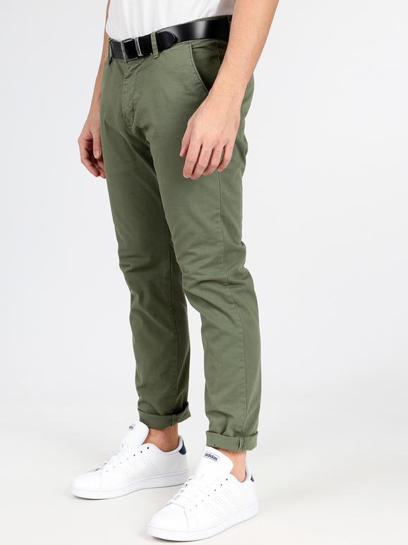 Tony Backer Pantaloni in cotone regular fit Pantaloni Casual uomo Verde taglia 30