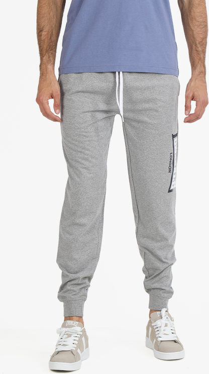 Lonsdale Pantaloni tuta da uomo con coulisse in vita Pantaloni e shorts uomo Grigio taglia L