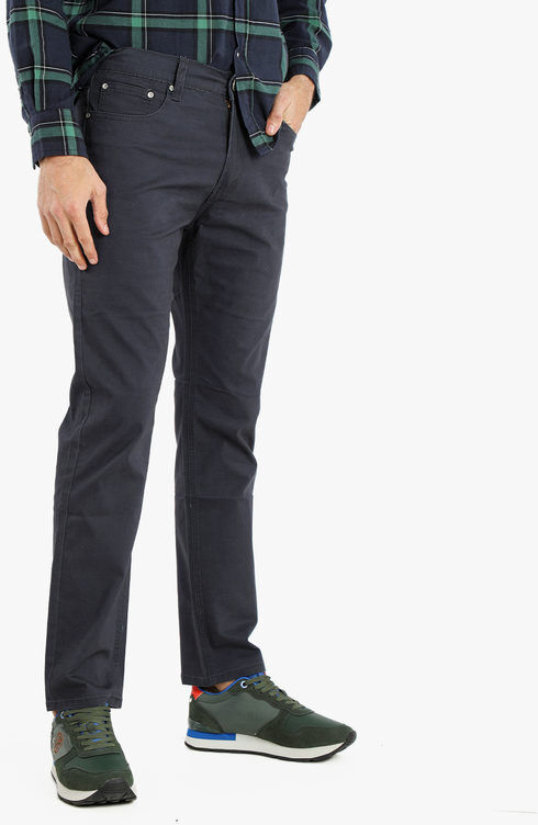 Max & Liu Pantaloni uomo in cotone regular fit taglie grandi Pantaloni Casual uomo Blu taglia 50