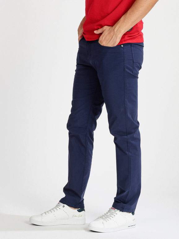 Navigare Pantaloni uomo in cotone Pantaloni Casual uomo Blu taglia 52