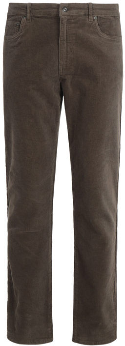 Wampum Pantaloni uomo in fustagno regular fit Pantaloni Casual uomo Marrone taglia 54