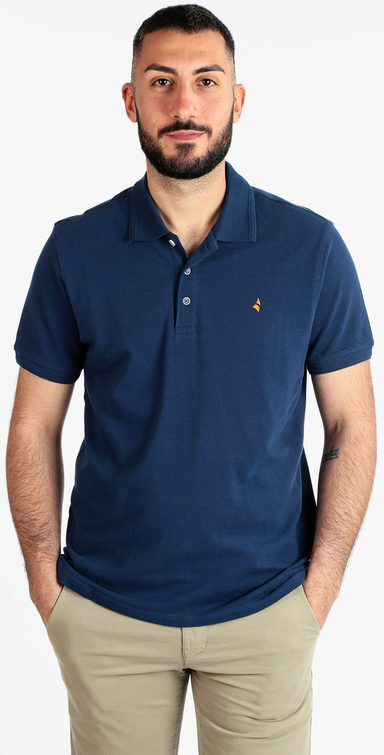 Navigare Polo da uomo manica corta con logo Polo Manica Corta uomo Blu taglia XXL