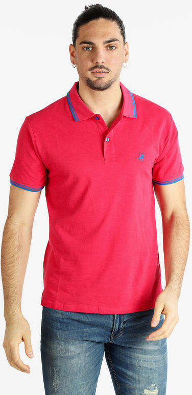 U.S. Grand Polo Polo da uomo manica corta in cotone Polo Manica Corta uomo Fucsia taglia M