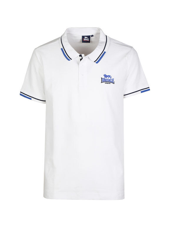 Lonsdale Polo in cotone manica corta da uomo Polo Manica Corta uomo Bianco taglia XXL