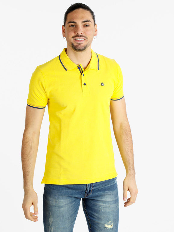 Navy Sail Polo manica corta in cotone da uomo Polo Manica Corta uomo Giallo taglia XL