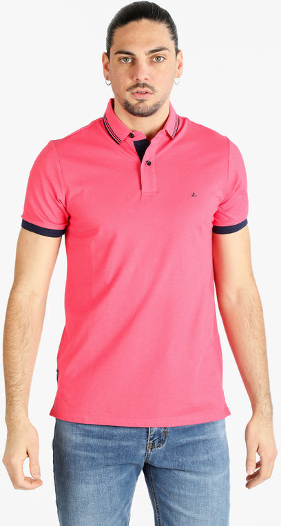 Johnny Looper Polo uomo manica corta in cotone Polo Manica Corta uomo Fucsia taglia XXL