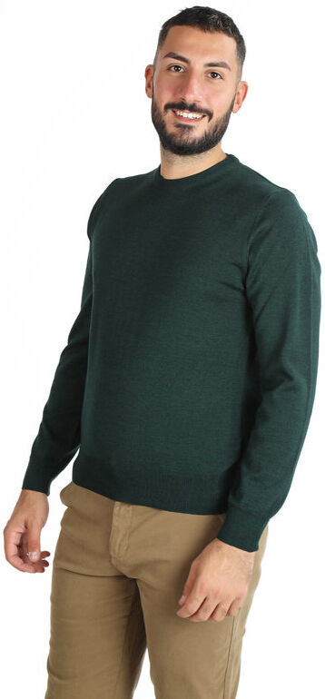 mv Pullover da uomo misto lana girocollo Pullover uomo Verde taglia L