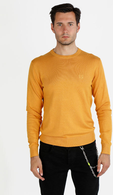 Gian Marco Venturi Pullover girocollo da uomo Pullover uomo Giallo taglia XL