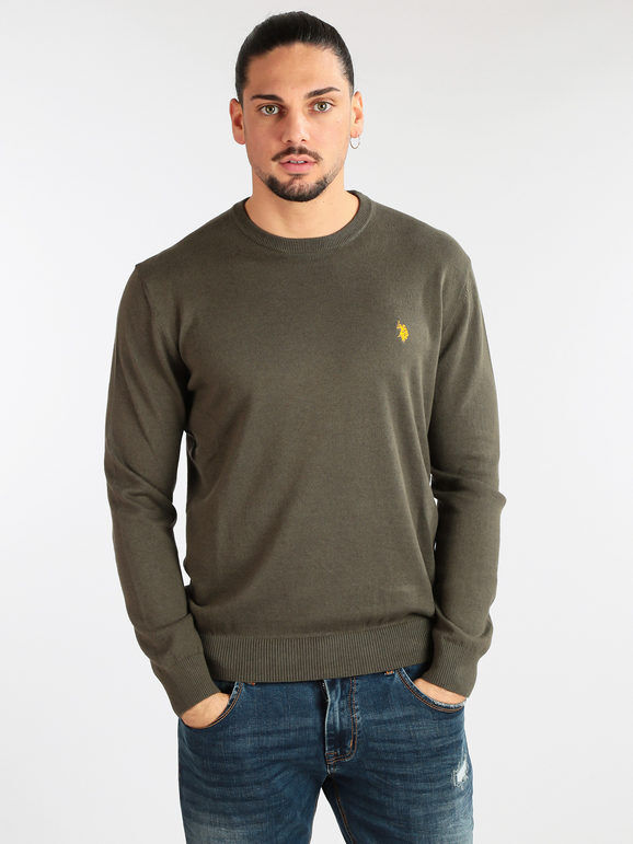 U.S. polo assn. Pullover uomo in misto cotone e cashmere Pullover uomo Verde taglia L