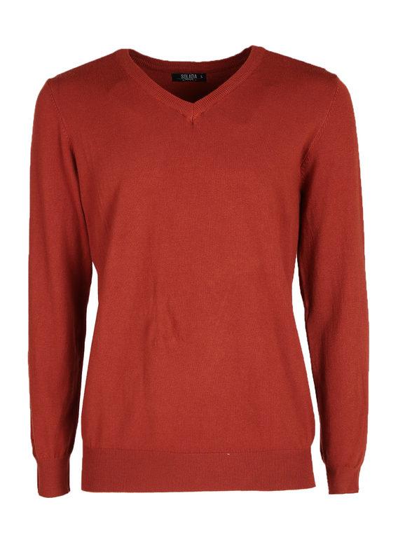 Solada Pullover uomo scollo a V Pullover uomo Arancione taglia S