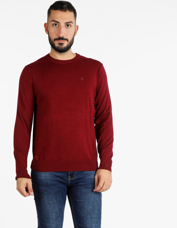 Navy Sail Pullover uomo scollo tondo Pullover uomo Rosso taglia XL