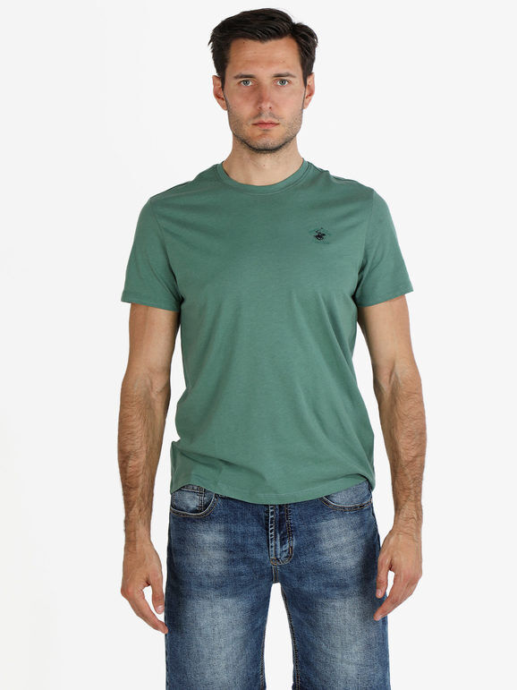 Polo Club T-shirt da uomo in cotone T-Shirt Manica Corta uomo Verde taglia M