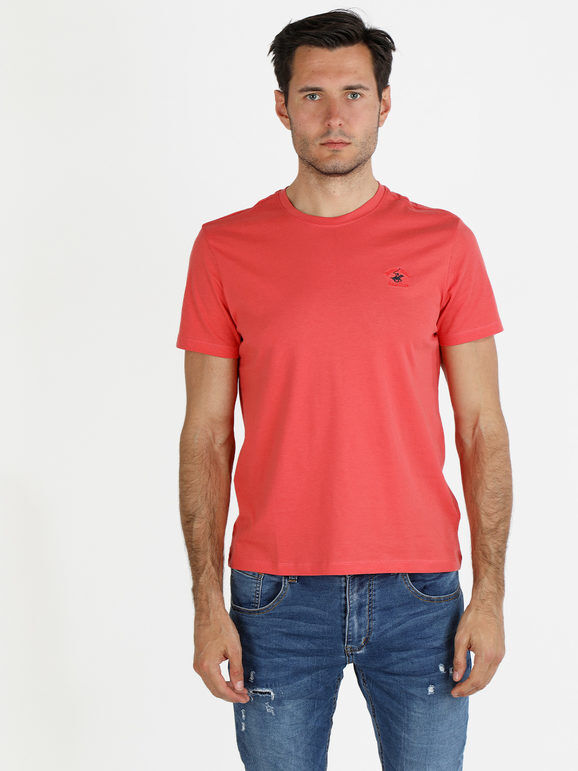 Polo Club T-shirt da uomo in cotone T-Shirt Manica Corta uomo Arancione taglia XXL