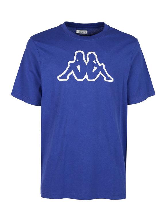 Kappa T-shirt girocollo con stampa disegno T-Shirt Manica Corta uomo Blu taglia XXL