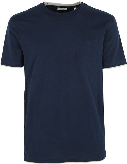 Baker's T-shirt girocollo da uomo in cotone con taschino T-Shirt Manica Corta uomo Blu taglia L