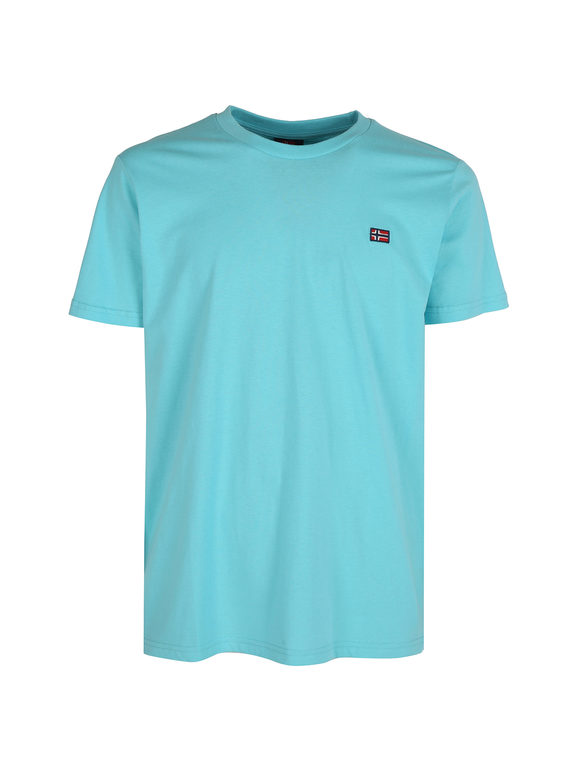 Norway T-shirt girocollo da uomo in cotone T-Shirt Manica Corta uomo Blu taglia XXL