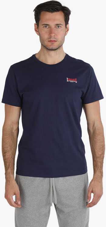 Lonsdale T-shirt girocollo da uomo in cotone T-Shirt Manica Corta uomo Blu taglia XL