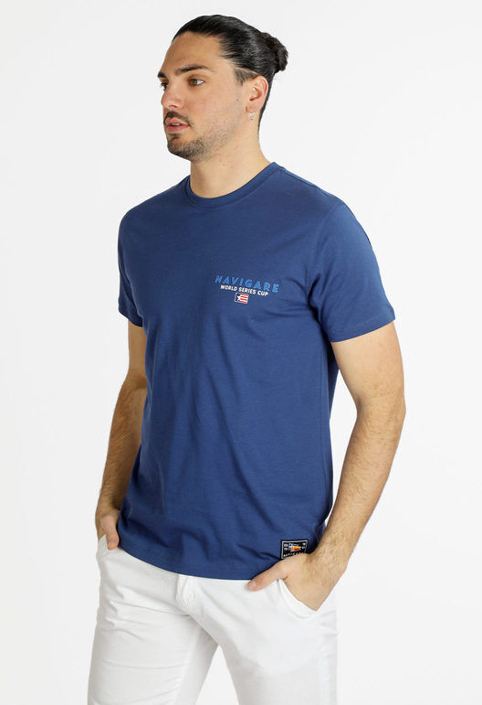 Navigare T-shirt girocollo manica corta uomo T-Shirt Manica Corta uomo Blu taglia XXL