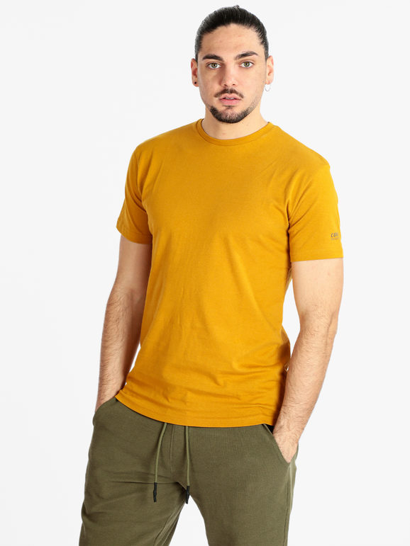 Coveri T-shirt girocollo uomo manica corta T-Shirt Manica Corta uomo Giallo taglia XXL