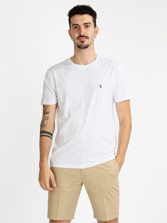 Coveri T-shirt manica corta tinta unita T-Shirt Manica Corta uomo Bianco taglia L