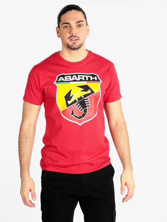 Abarth T-shirt manica corta uomo con logo T-Shirt Manica Corta uomo Rosso taglia XL