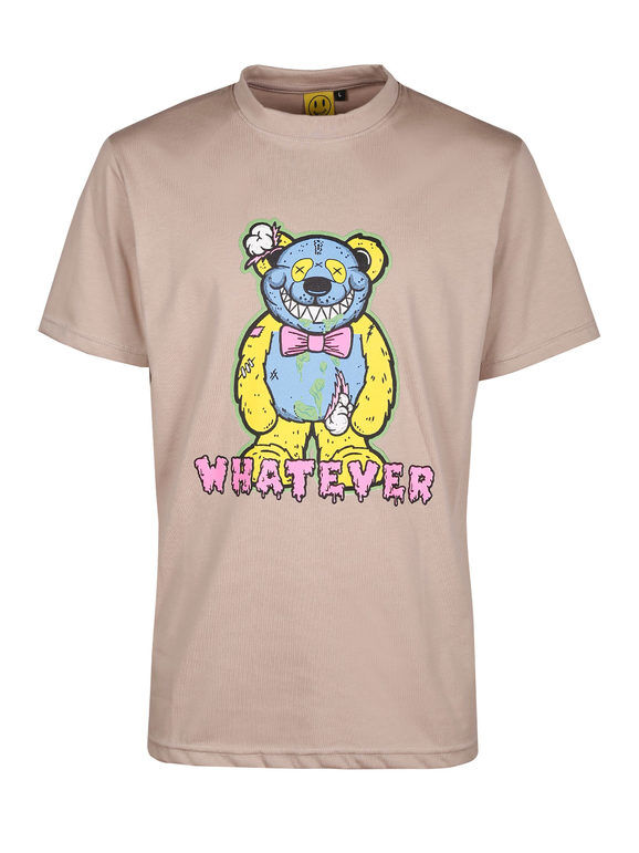 Whatever T-shirt manica corta uomo con stampa T-Shirt Manica Corta uomo Beige taglia L