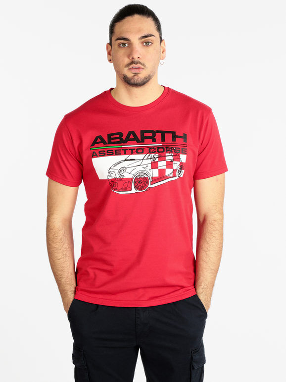 Abarth T-shirt manica corta uomo con stampa T-Shirt Manica Corta uomo Rosso taglia XL