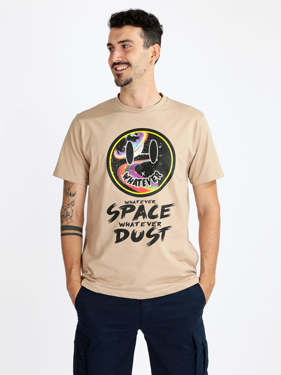 Whatever T-shirt manica corta uomo con stampe T-Shirt Manica Corta uomo Beige taglia M