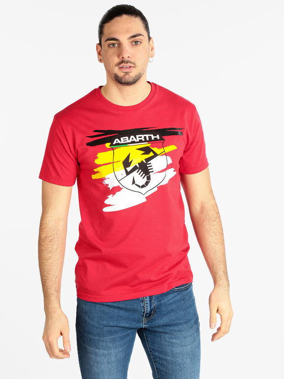 Abarth T-shirt manica corta uomo in cotone T-Shirt Manica Corta uomo Rosso taglia XL