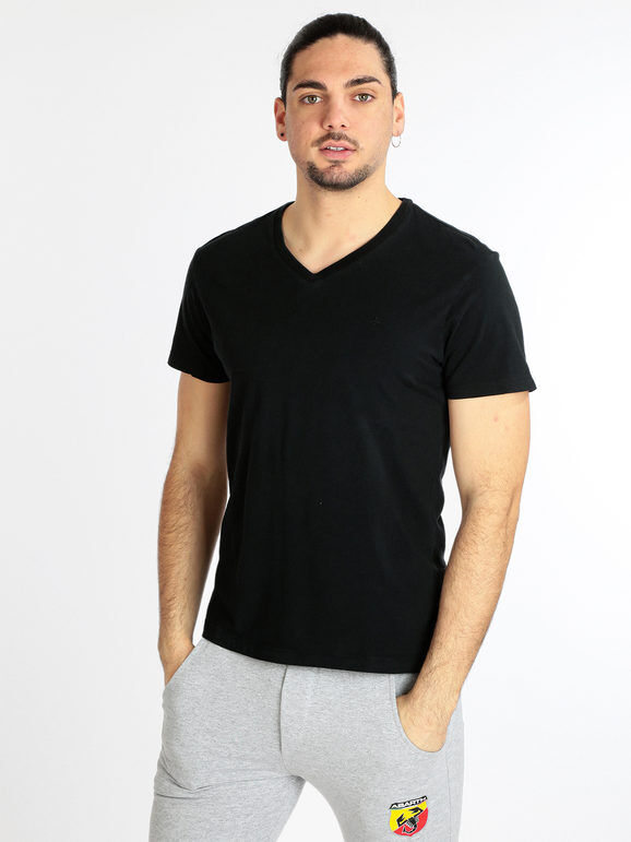Guy T-shirt manica corta uomo in cotone T-Shirt Manica Corta uomo Nero taglia XL