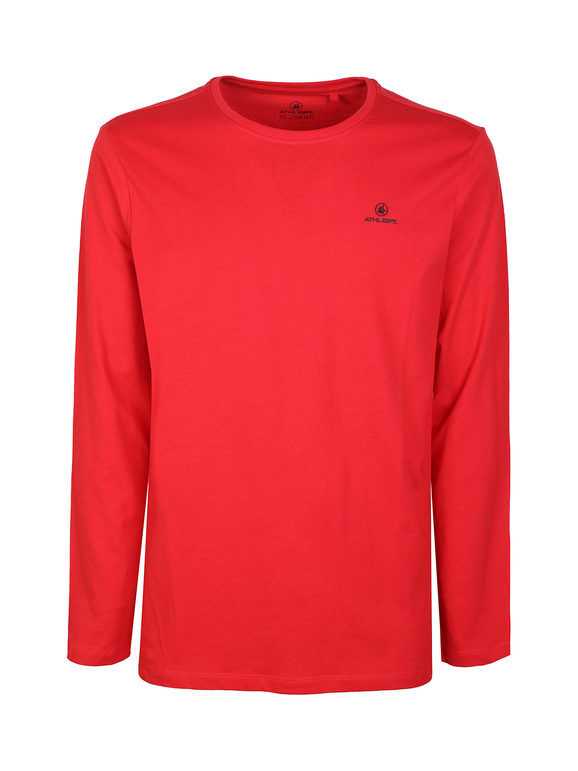 Athl Dpt T-shirt manica lunga uomo in cotone T-Shirt Manica Lunga uomo Rosso taglia XL