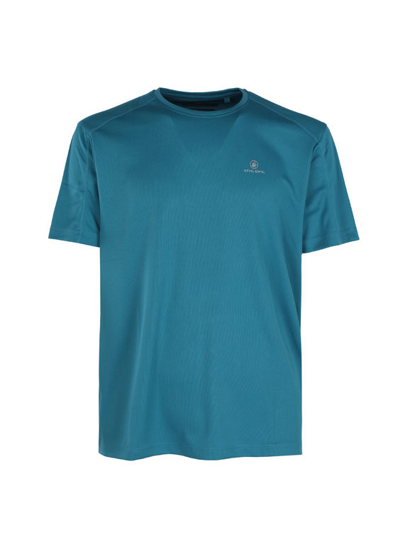 Athl Dpt T-shirt sportiva da uomo tinta unita T-Shirt Manica Corta uomo Blu taglia S