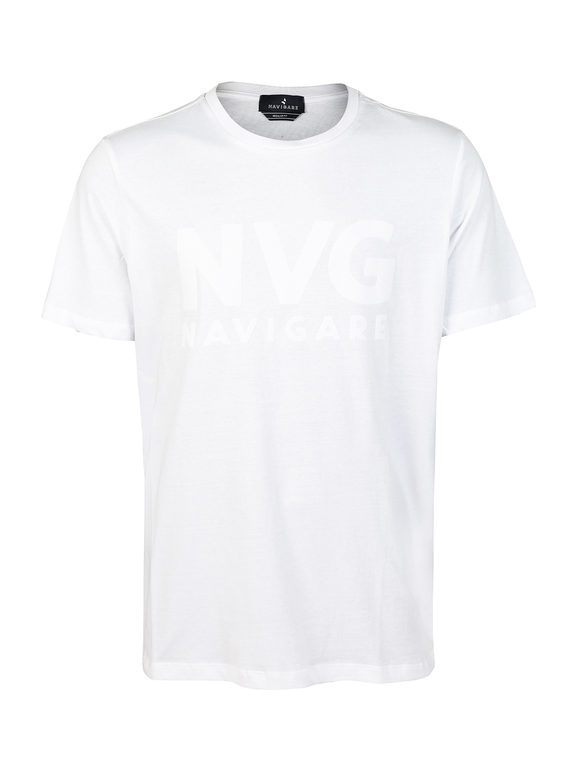 Navigare T-shirt uomo in cotone con scritta T-Shirt Manica Corta uomo Bianco taglia XXL