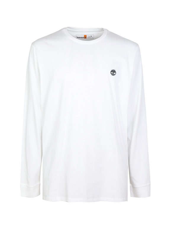 Timberland T-shirt uomo in cotone manica lunga T-Shirt Manica Lunga uomo Bianco taglia XL