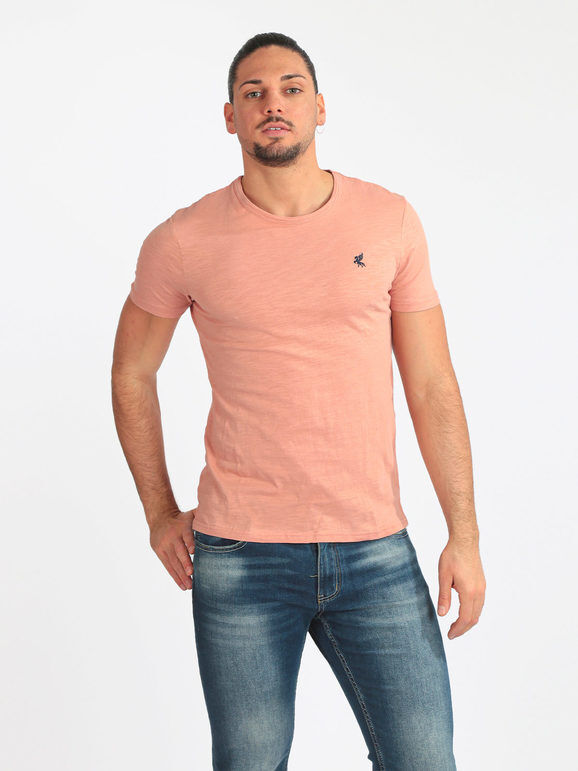 Paul & Bridge T-shirt uomo in cotone T-Shirt Manica Corta uomo Rosa taglia XXL