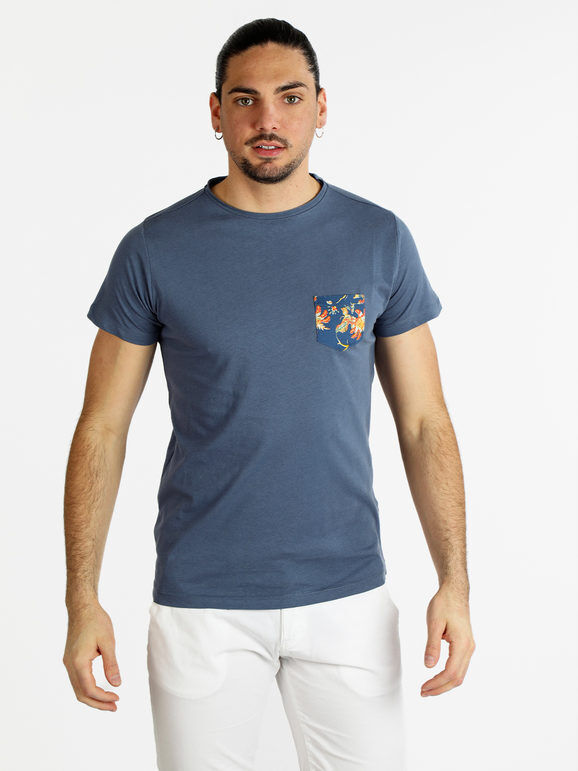 Coveri T-shirt uomo manica corta con taschino T-Shirt Manica Corta uomo Blu taglia XXL