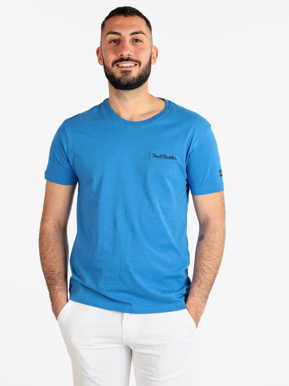 Renato Balestra T-shirt uomo manica corta in cotone T-Shirt Manica Corta uomo Blu taglia XL
