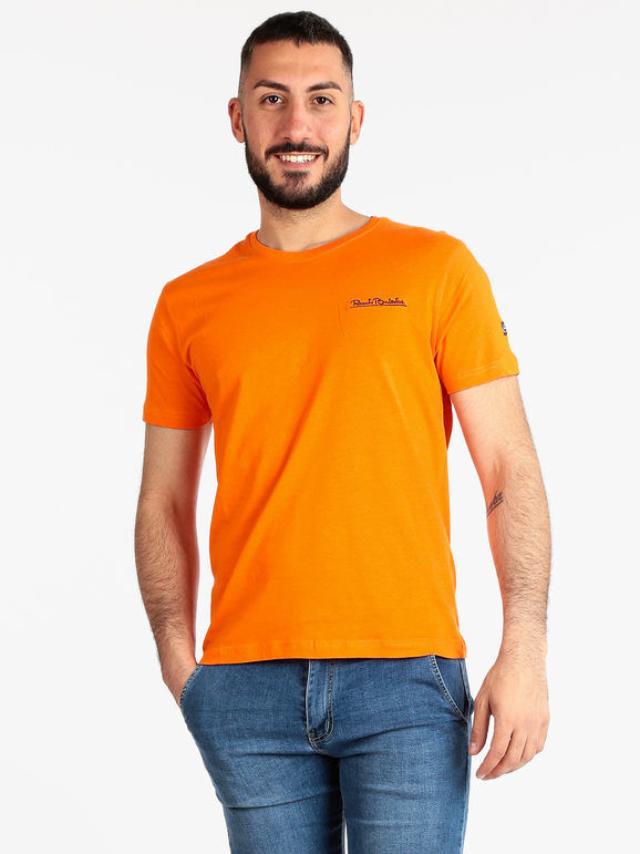 Renato Balestra T-shirt uomo manica corta in cotone T-Shirt Manica Corta uomo Arancione taglia XXL