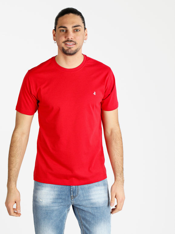Navigare T-shirt uomo manica corta in cotone T-Shirt Manica Corta uomo Rosso taglia XXL