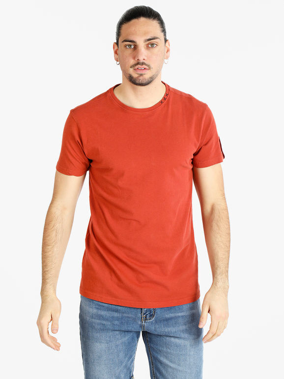 Baci & Abbracci T-shirt uomo manica corta in cotone T-Shirt Manica Corta uomo Marrone taglia XXL
